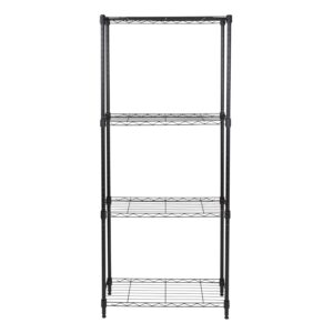 4-Tier Slim Profile Shelving Unit - Black