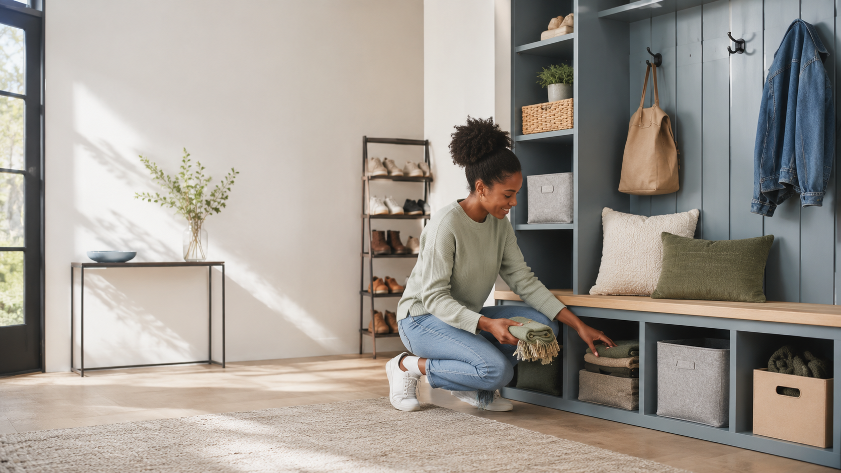 Entryway storage organization