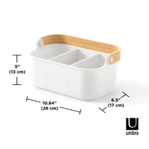 Stackable Wood-Accent Storage Bin